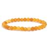 Amber Color Bead Elastic Bracelet - Skin-Brightening Retro Design