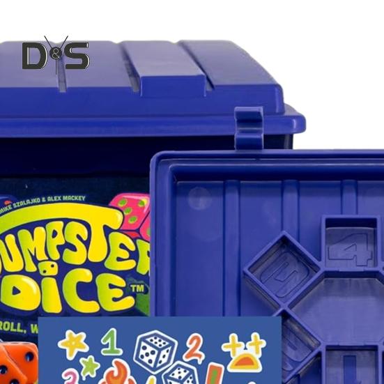 Набор кубиков для мусорного контейнера. Динамичная семейная игра в кости для 2-4 игроков. Настольная игра с кубиками для мусорного контейнера. 80 кубиков и граффити-наклейки для вечеринки в стиле Game Night Travel.