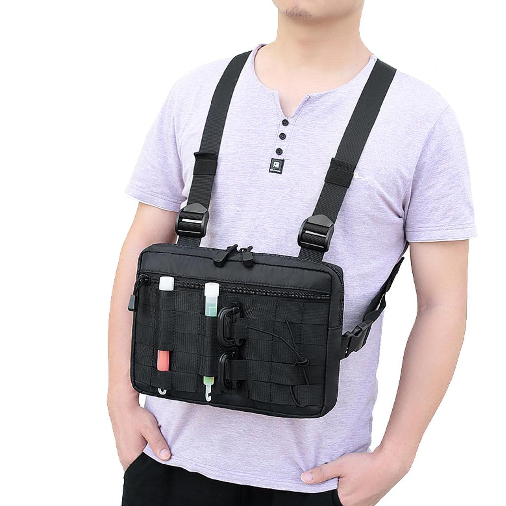 Разгрузочный жилет Azarxis, Нагрудная сумка, Одежда для страйкбола, Снаряжение, Тактическая нательная сумка для утилит, Выживание, Тактика, Исследования, На открытом воздухе (Армейский Зеленый (Новая версия))