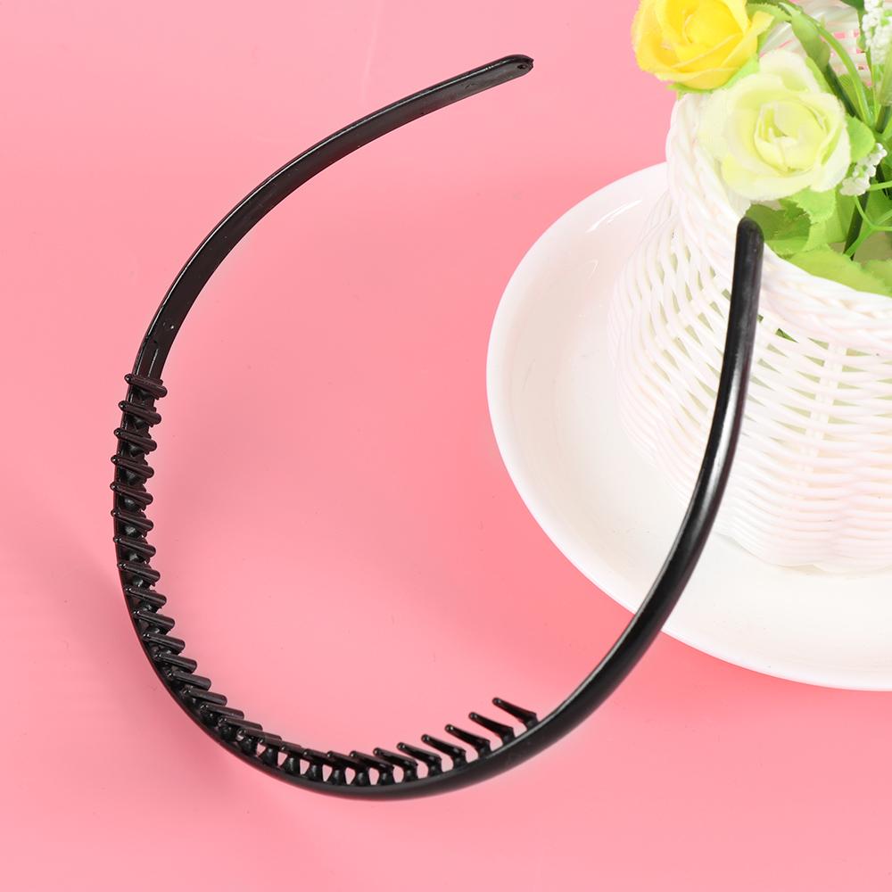 1/2 Pcs New Black plastic Sports Hairband Soccer Headband Toothed Men Hair Clip