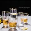 Бокал для вина, стеклянная чашка без свинца, стиль Ins, золотая кайма, молотковый узор, набор чашек, сока, молока, чая, для домашних баров и ресторанов
