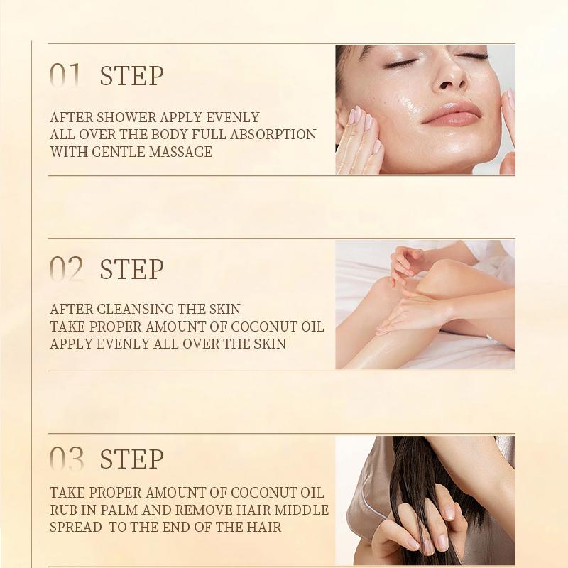 250 мл кокосовое массажное масло для ухода за волосами на теле, гладкое, питательное, увлажняющее