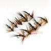 MNFT 10PCS [10#] Grey Hackle Peacock Coachman Fly Trout Fishing Bait Dry Flies Royal Wulff Brown Hackle Fishing Fly Lures