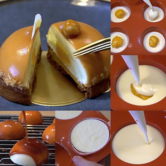 Форма для торта из пищевого силикона, легко извлекаемая из формы, полусферическая форма для шоколада