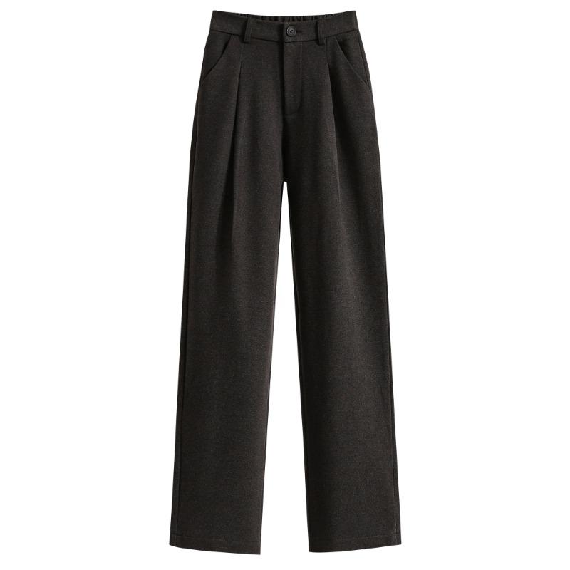 DIMANAF 2024 Большой размер Осень Зима Женские Новые Свободные Брюки Однотонные Брюки-галифе С Высокой Посадкой Базовые Повседневные Брюки Длинные Брюки