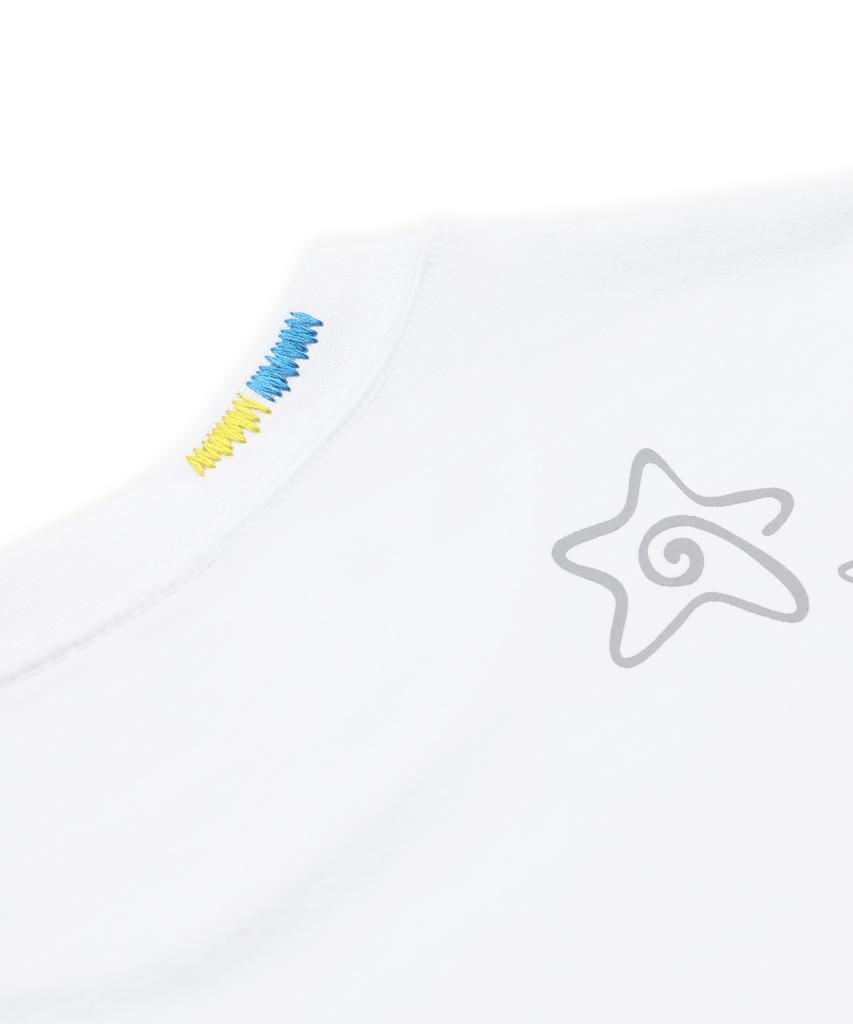 RuNaKi'Hu' Wxt098 Футболка с аппликацией 'Okaeri Check' (белый)