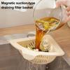2Pcs Magnetic Suction Sink Strainer Triangular Corner Rack with Drain Hole Food Drain Basket Sponge Storage Rack