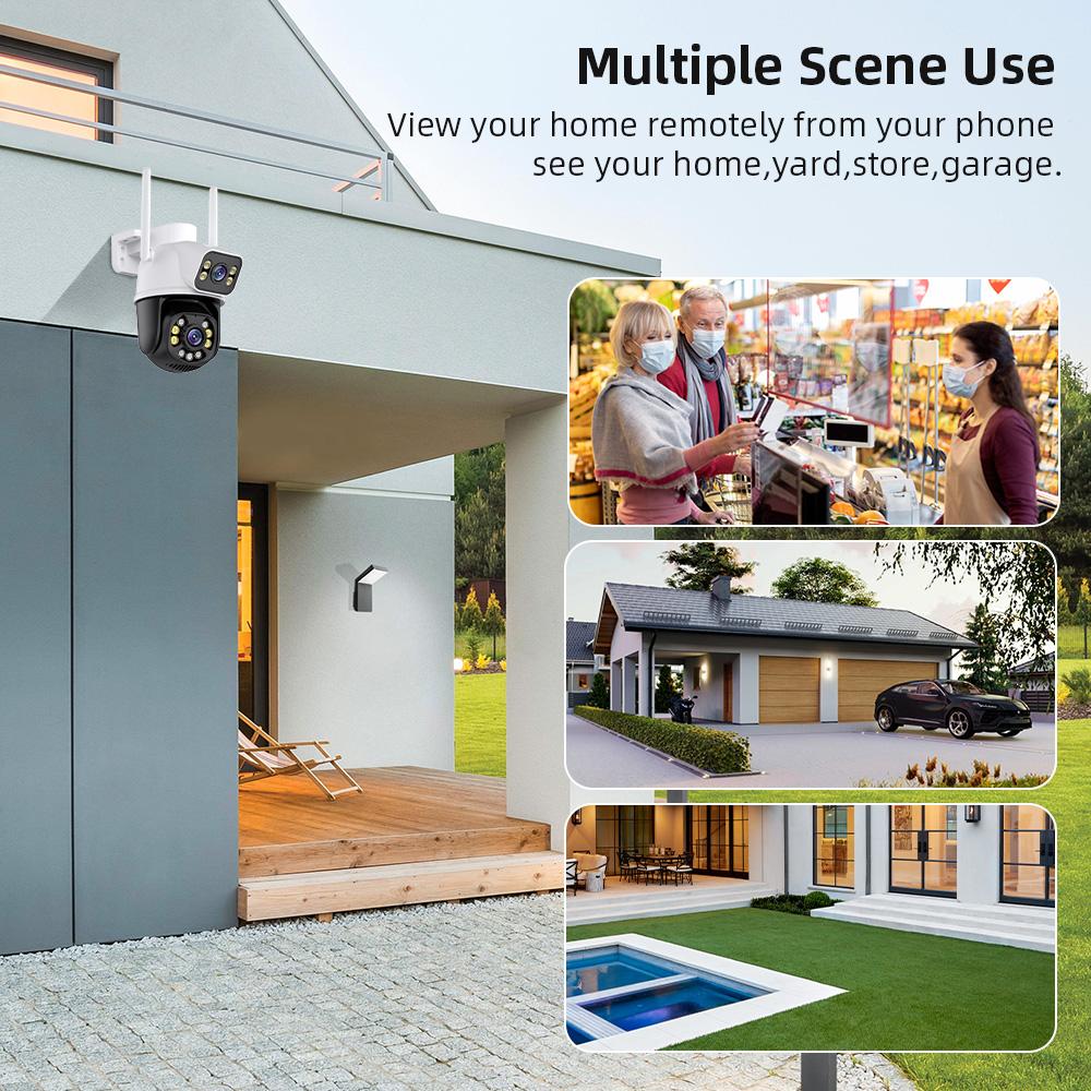 8-мегапиксельная камера видеонаблюдения Wi-Fi, водонепроницаемая беспроводная камера безопасности с искусственным интеллектом, обнаружение человека, камера видеонаблюдения Dahua IP, ночное видение