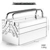 Yueyue Shang Extra Large 3-Tier Folding Stainless Steel Toolbox