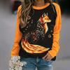 Trendy Casual Women's Tops 3d Fox Printed Round Neck Long Sleeve Shirts & Blouses Autumn & Winter Sweatshirts Female Clothes