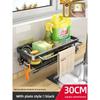 Aluminum Alloy Wall Mount Dishcloth Storage Rack With Removable Drip Tray For Kitchen Organization