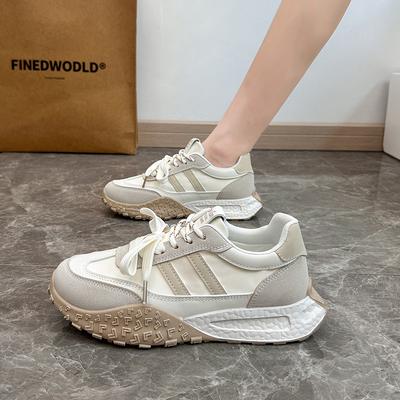 Инс корейская версия новых кроссовок Форрест Гамп для женской осени 2024 года студенческие спортивные туфли на платформе с увеличением высоты повседневные туфли для женщин JCF-2608