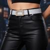 Korean Style PU Leather Wide Waistband Punk Y2K Girl Waistband Adjustable Sequin Belt  Outdoor