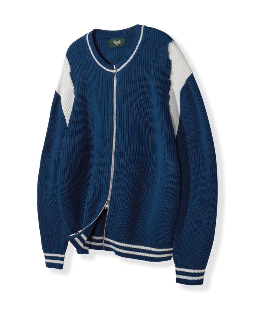 Вязаный кардиган Nodu Varsity на молнии