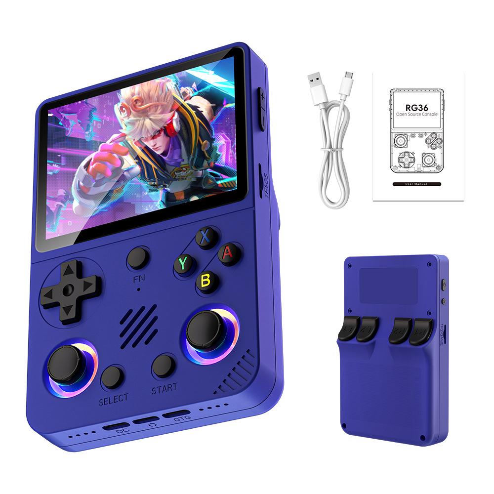 RG36 Портативная консоль с открытым исходным кодом Pro - Новая модель, портативная GBA, ностальгическая мини-аркада с разноцветными RGB-подсветками.