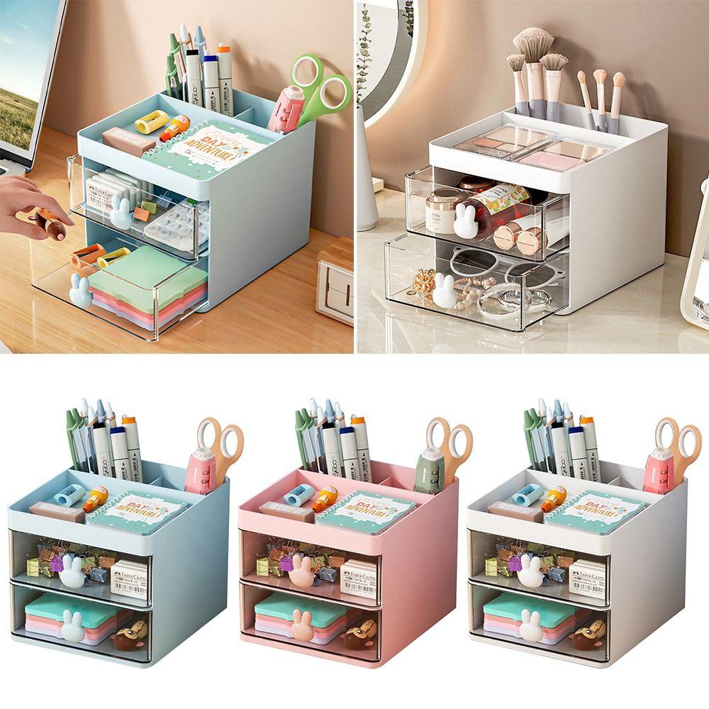 Large Capacity Stationery Holder Pen Holder Desktop Organizer Pen Container Stationery Storage Box