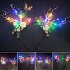 1PC Hair Band Glowing Headwear Hair Accessories Elk Pulp Antlers Party Prop Christmas Headband LED Light