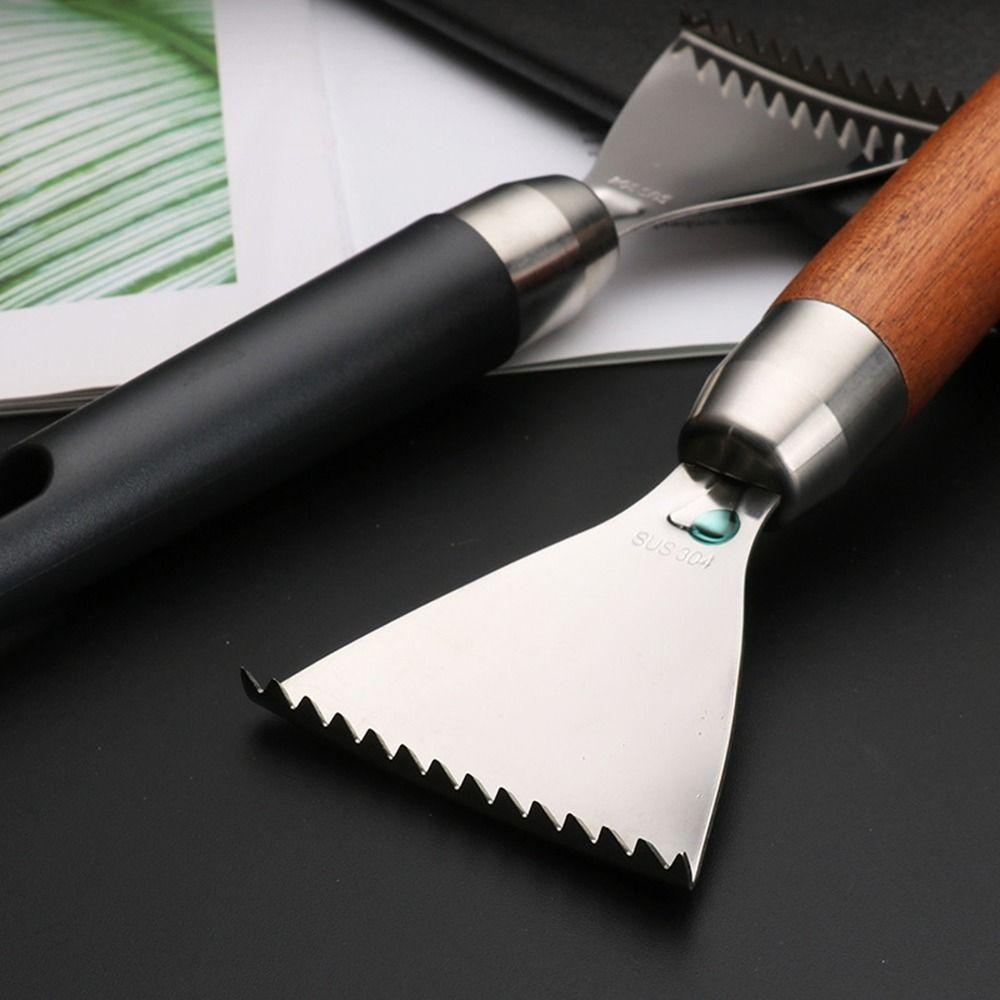 Wood/Plastic Handle Fish Scale Remover Fast Removal Fish Scale Scraper  Seafood Tools