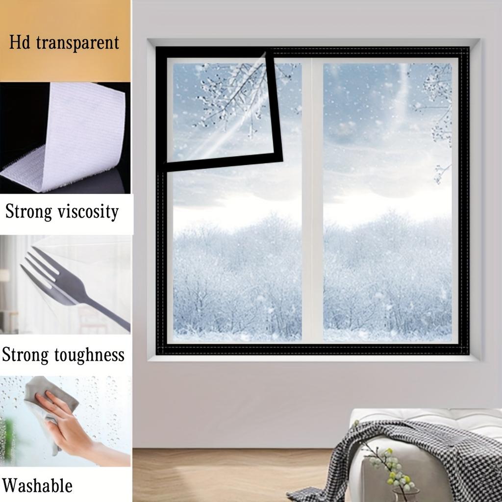 Clear Winter Window Thickened Plastic Windproof Warm Anti Cold Curtain Thermal Insulated for Bedroom