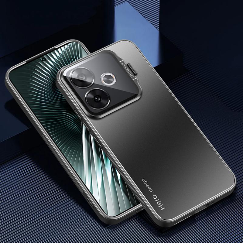 Чехол для телефона Realme GT 6 T NEO 6 SE Металлический держатель для камеры с подставкой Чехол для Realme GT6 6T NEO6SE Ударопрочная матовая задняя крышка