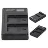 Plastic Battery Charger with LCD Display Camera Battery Double Charging for NP‑FV100