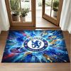 Chelsea FC Design Crystal Velvet Rug Soft Decorative Mat for Bedroom Entrance