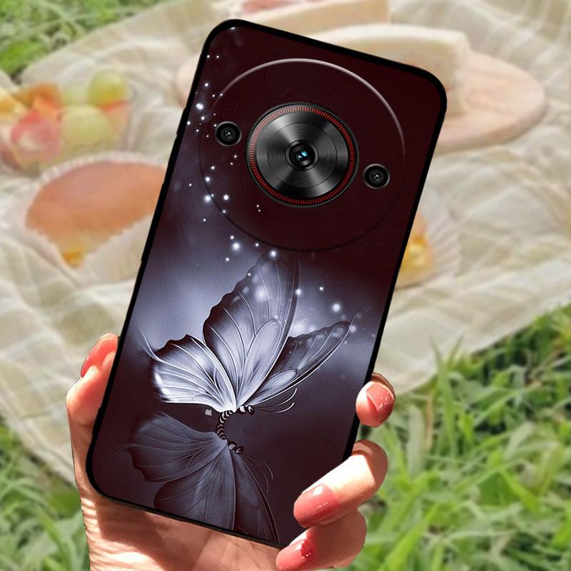 Чехол-бампер для ZTE Nubia Focus 5G, силиконовый, мягкий, с рисунком мрамора, черный, защитный