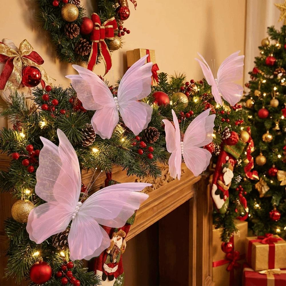 Realistic Hanging Butterfly Decor 3D Texture Artificial Butterfly Pendant Wedding Background
