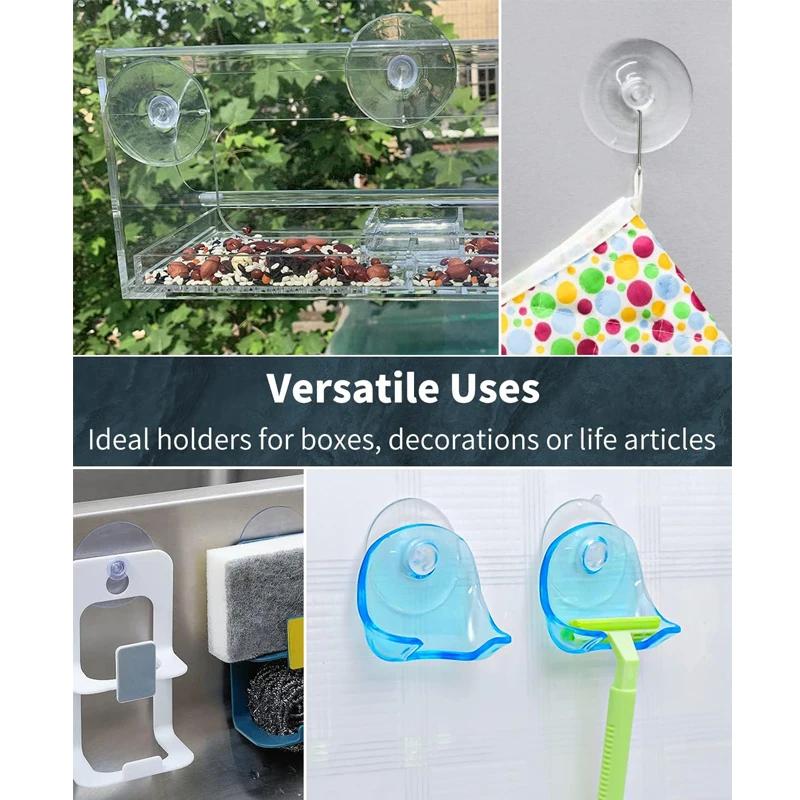 Mushroom Head Clear Suction Cups PVC Adhesive Sucker Holders Hanging Hooks Home Organizer Suction Pads Window Glass Table Decor