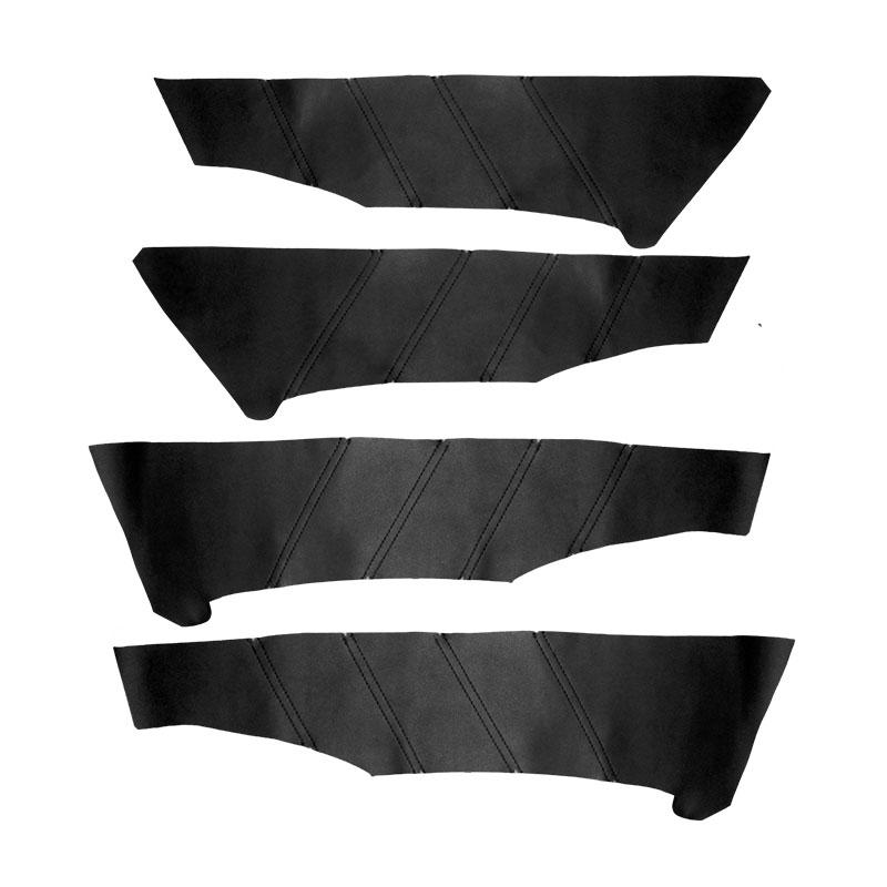 4 шт., кожаная дверная ручка автомобиля из микрофибры, накладка на панель для Honda Civic 8th Gen 2006 2007 2008 2009 2010 2011