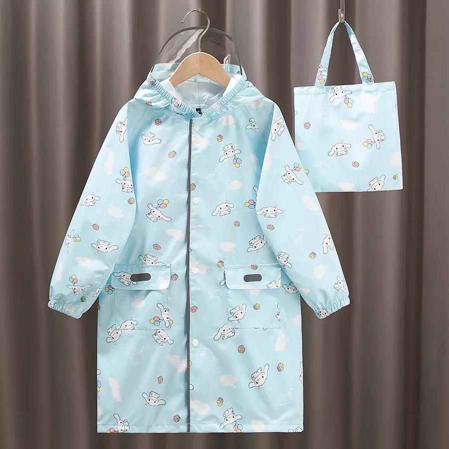 2026 New Cartoon Big-Eared Dog Eco-Friendly Lightweight Quick-Dry Children's Raincoat Parent-Child Full-Body Long Waterproof Poncho Portable