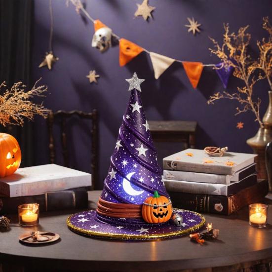 1/3 шт. Шляпа ведьмы Ночник Светодиодная Хэллоуинская вечеринка Украшение Многоцелевой Жуткий Веселый Светящийся Орнамент Шляпа ведьмы