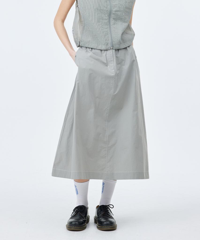 Outdoor Products W Color Stitch A-Line Skirt (Khaki)