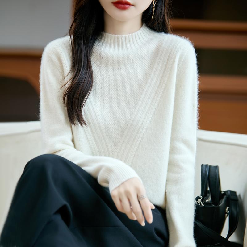 Женский кашемировый свитер Qinghe кашемир 30% кашемир 70% шерсть осенне-зимний пуловер теплый и модный