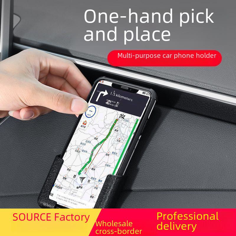 Multifunctional Car Phone Holder with Adhesive, Lazy Design for Navigation, Tablet Charging Stand.