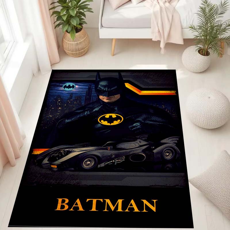 2026 New Batman Batmobile Background Non-Slip Rug, Rectangular Rug, Suitable for Living Room and Bedroom Decor