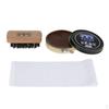 3 Pieces Leather Shoes Shine Kit Boots Brown