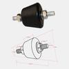 4 Pcs 38 x 38 x 58 mm Rubber Studs Shock Absorber Black Shock Absorbing Isolator Pads  Water Pumps