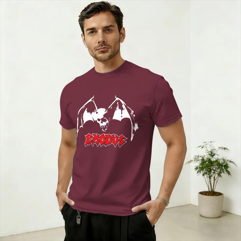 Streetwear T Shirt Summer Rock Band Exodus Fan Art Fashion TShirts Cotton Tee Shirt for Unisexs Y2K Retro Design Top Tees