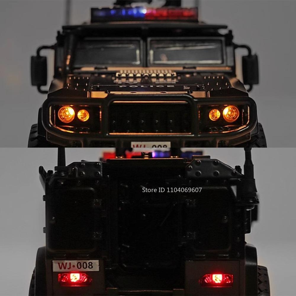 1:Масштаб 1:32 Модель-игрушка Бронированный полицейский автомобиль SWAT Металлическая литая машинка с механизмом обратного хода Амортизация Тяжелый грузовик Игрушки Звук Свет Подарок для детей