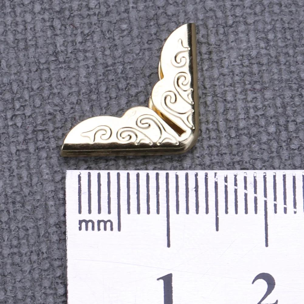 100-300 шт. металлический уголок для защиты книг, винтажный блокнот, меню, фотоальбом, уголок для защиты, золотистый, серебряный, бронзовый декор