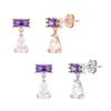 Серьги из серебра 925 пробы Saga Purple PYSE0080
