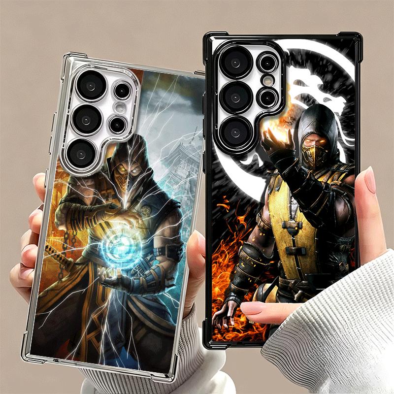 Mortal Kombat Game Plating Phone Case For Samsung Galaxy S24 S25 FE S26 Edge S23 Ultra S22 S21 Plus S20 Anti-Fall Airabag Cover