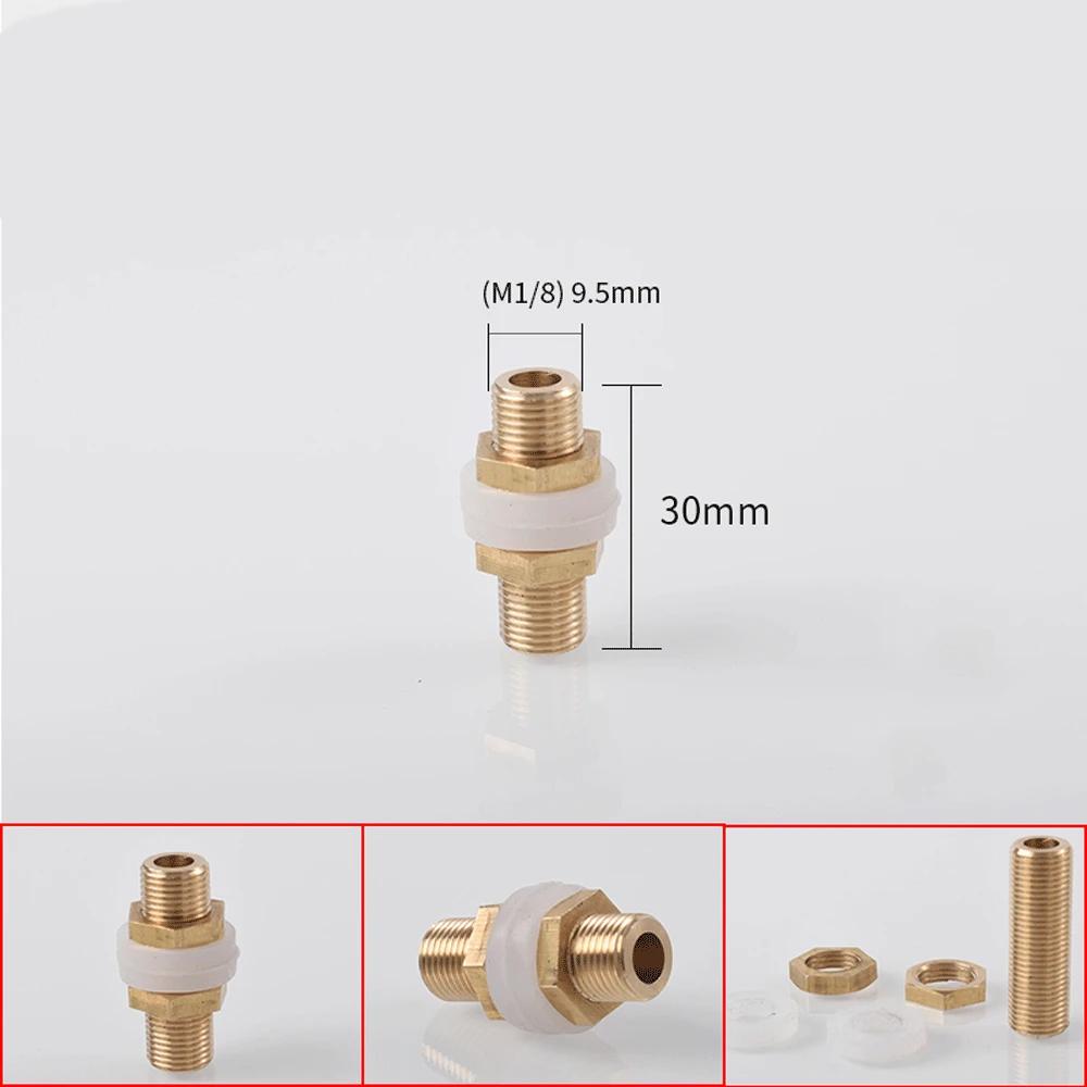 1/8" 1/4" 3/8" 1/2" 3/4" BSPP Наружная полная резьба Бочонок-ниппель Переборочный латунный соединитель Фитинг для бака