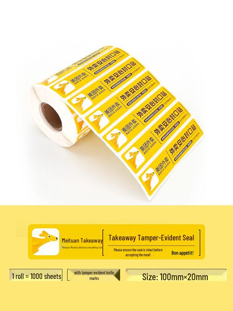 Takumi Self-Adhesive Tamper-Evident Food Safety Seal Label Peeler