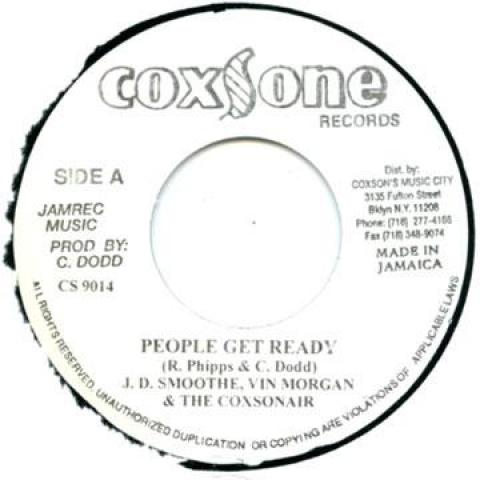 7-дюймовая пластинка J.D. SMOOTHE , VINCENT MORGAN & THE - People Get Ready CS9014 Coxsone Records 1999 Ямайка Регги, Ска & Даб
