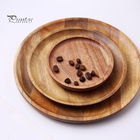 Деревянная подставка для торта и фруктов, круглый декоративный поднос для журнального столика с приподнятыми краями, кухонное сервировочное блюдо для вечеринок