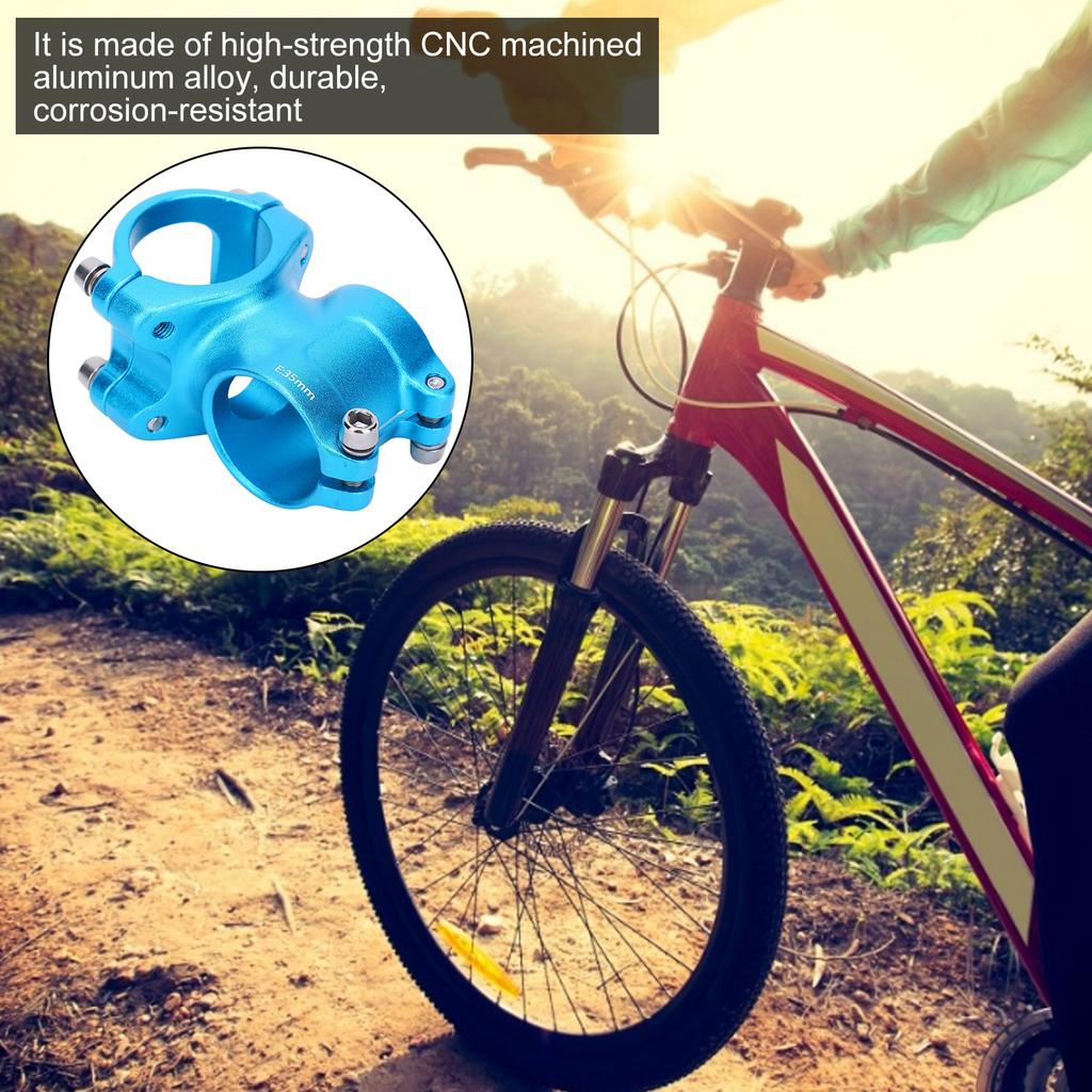 LUNJE 31.8x35mm Bike Handlebar Short Stem Riser Aluminum Alloy Hollow Stem