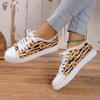 2024 Floral  Canvas Shoes  Women Large Size Flat Sneakers Female Lace-up Sports Shoes Casual Vulcanized Shoes