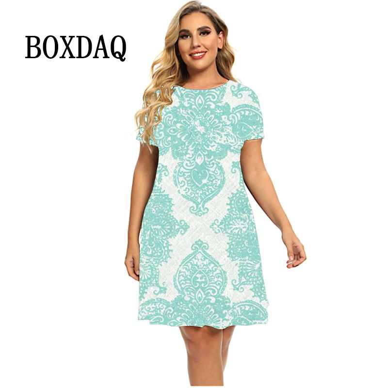 Летнее платье с принтом в виде бабочек и цветов, женское платье свободного покроя с коротким рукавом, повседневный пуловер с круглым вырезом, свободное вечернее платье, женские платья